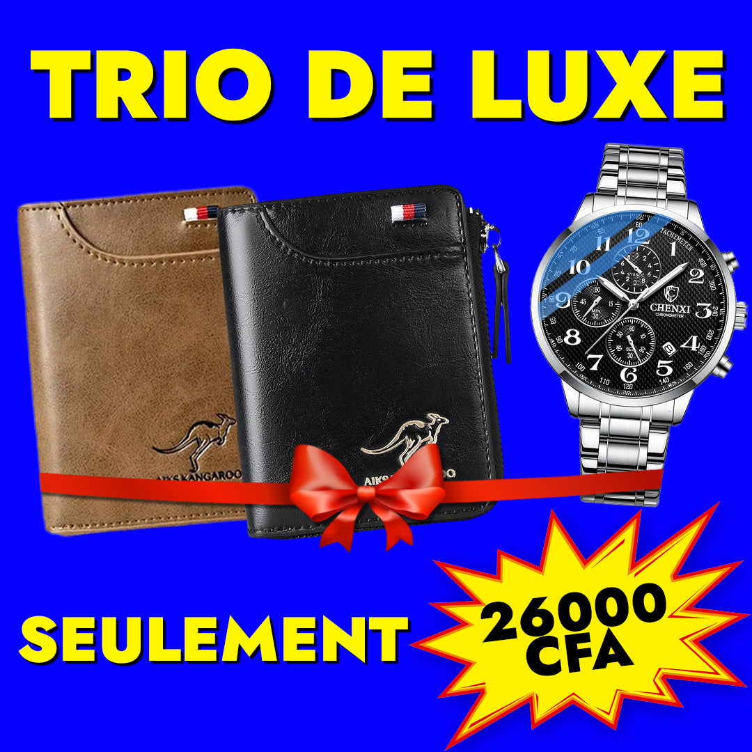 Trio Pack - 2 Wallet +1 Luxury Watches⏳ 24h-GN