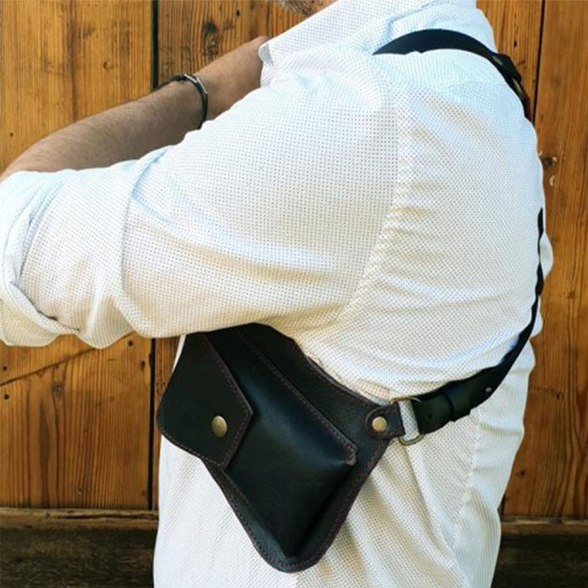 SAC A BONDOULIERE COWBOY EN CUIR VÉRITABLE-GNK