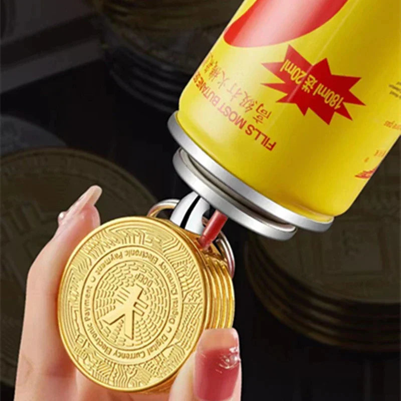 Briquet magique en forme de Bitcoin-RDC