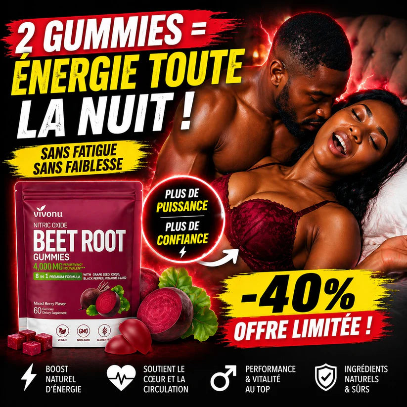 Gummies de betterave premium 8 en 1-Plus d’énergie, plus de confiance, chaque jour