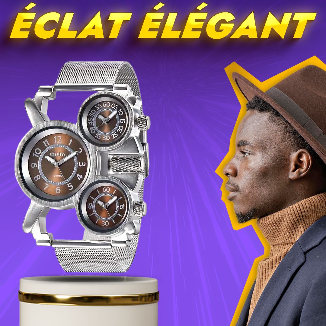 Oulm Mesh Steel Montre pour homme-GNK