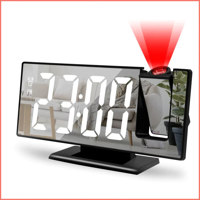 Mini Led Alarm with Time Projector - gnf mirror 